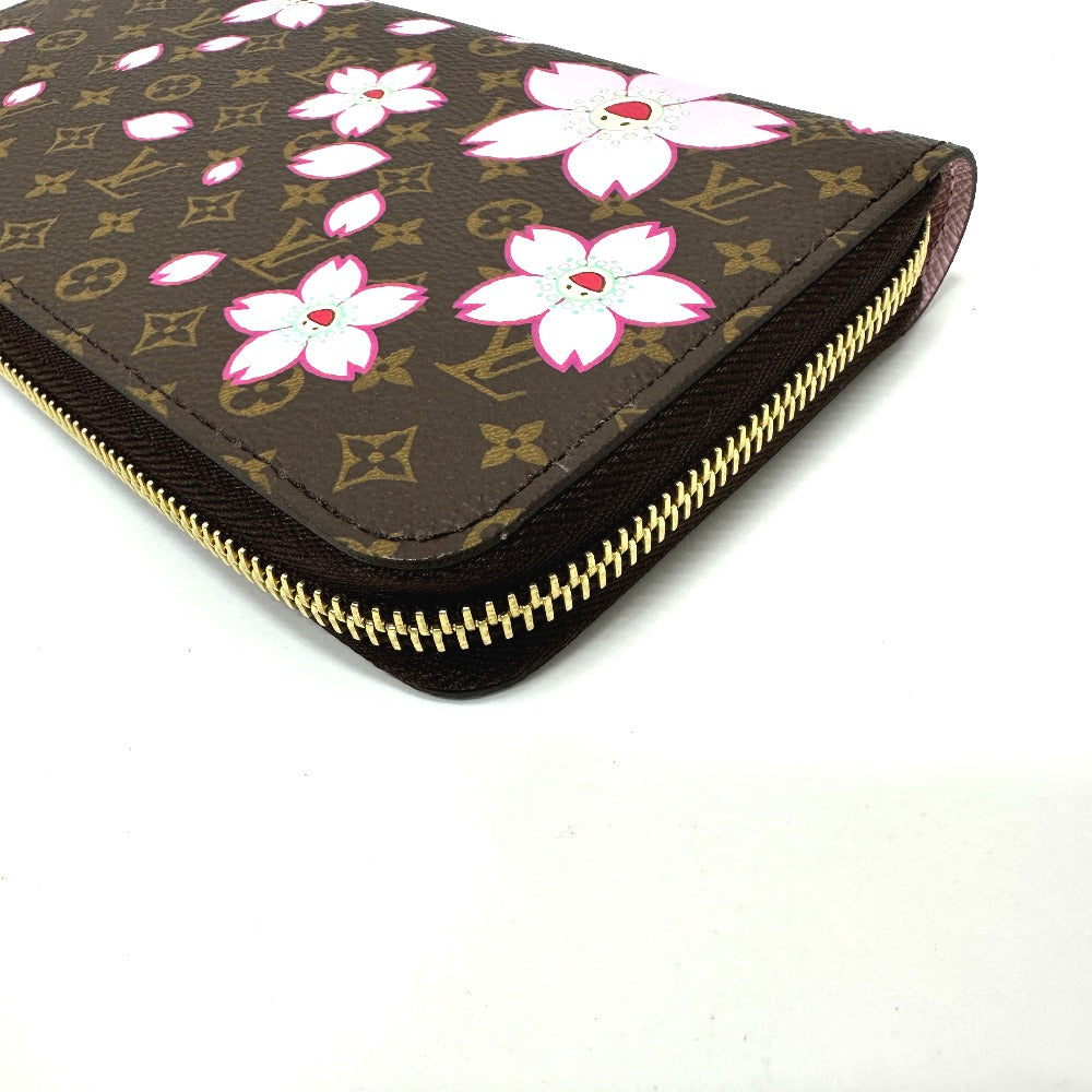 LOUIS VUITTON M13433 村上隆 モノグラム LV × TM ジッピー・ウォレット チェリーブロッサム 長財布 モノグラムキャンバス レディース ブラウン - brandshop-reference