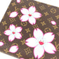 LOUIS VUITTON M13433 무라카미 타카시 모노그램 LV × TM 지피 지갑 장 지갑 벚꽃 장 지갑 모노그램 캔버스 여성 브라운