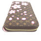 LOUIS VUITTON M13433 무라카미 타카시 모노그램 LV × TM 지피 지갑 장 지갑 벚꽃 장 지갑 모노그램 캔버스 여성 브라운