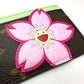 LOUIS VUITTON M13429 Murakami Takashi LV × TM Card Case Porte Cult-Simple Cherry Blossom Card Case MonogramCanvas Brown Used