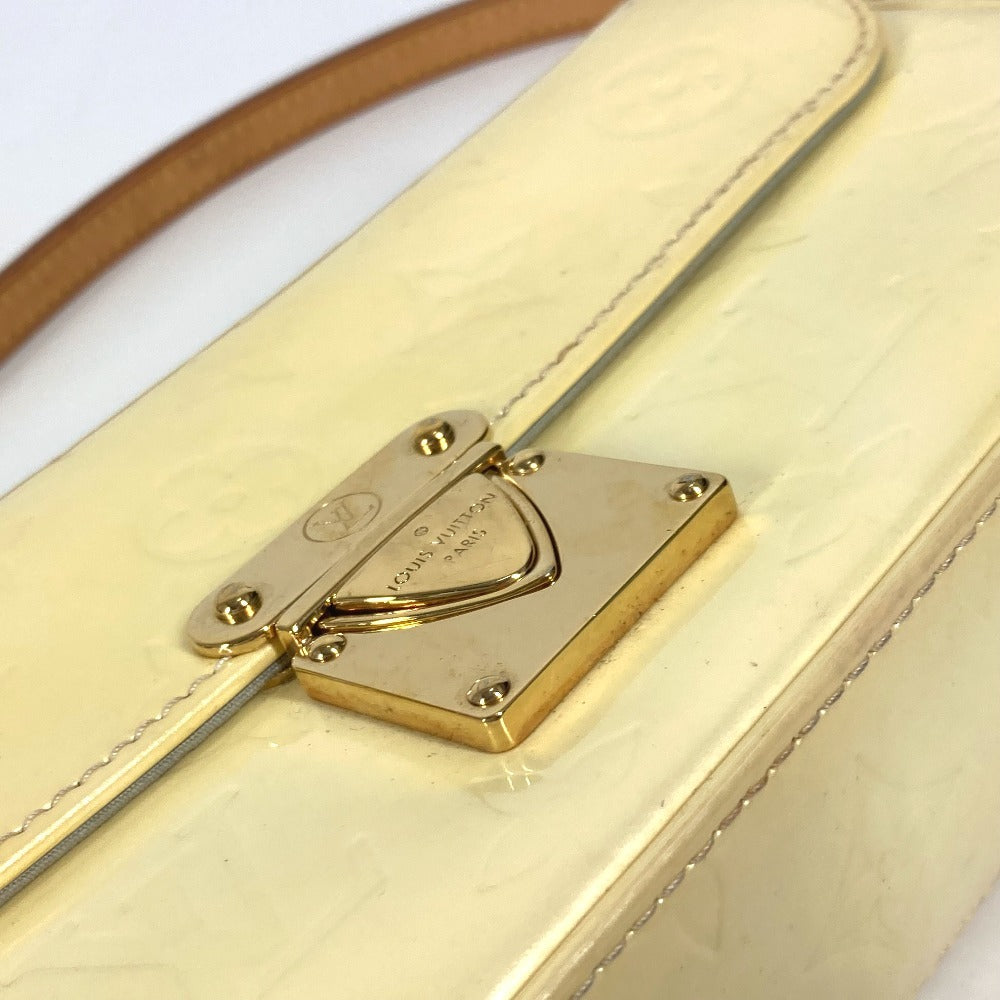 LOUIS VUITTON M91507 モノグラムヴェルニ マリブストリート フラップ カバン 肩掛け ショルダーバッグ モノグラムヴェルニ レディース ペルル ホワイト - brandshop-reference