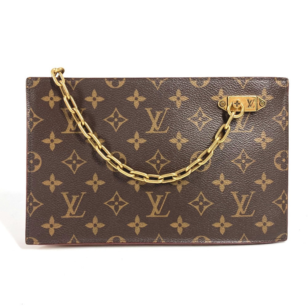 LOUIS VUITTON M55646 モノグラム チェーンクラッチ カバン ポーチ バッグ チェーン クラッチバッグ モノグラムキャンバス ユニセックス ブラウン - brandshop-reference