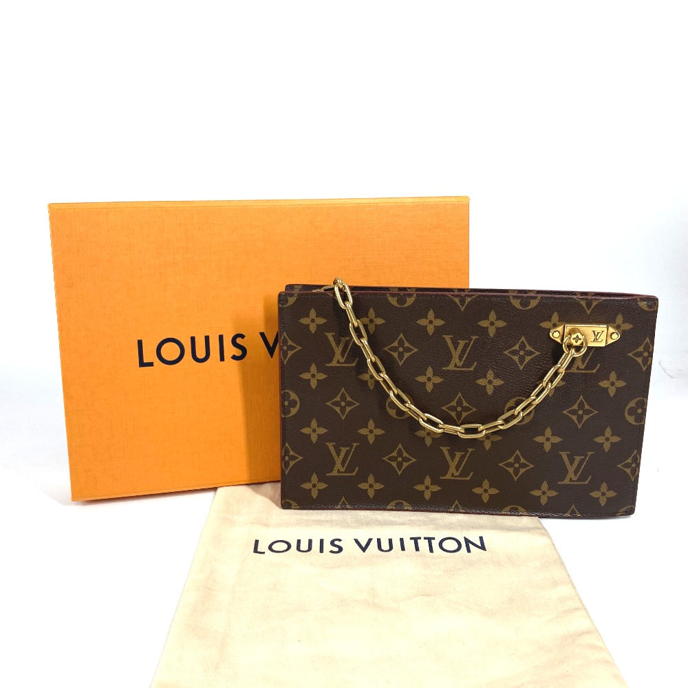 LOUIS VUITTON M55646 モノグラム チェーンクラッチ カバン ポーチ バッグ チェーン クラッチバッグ モノグラムキャンバス ユニセックス ブラウン - brandshop-reference