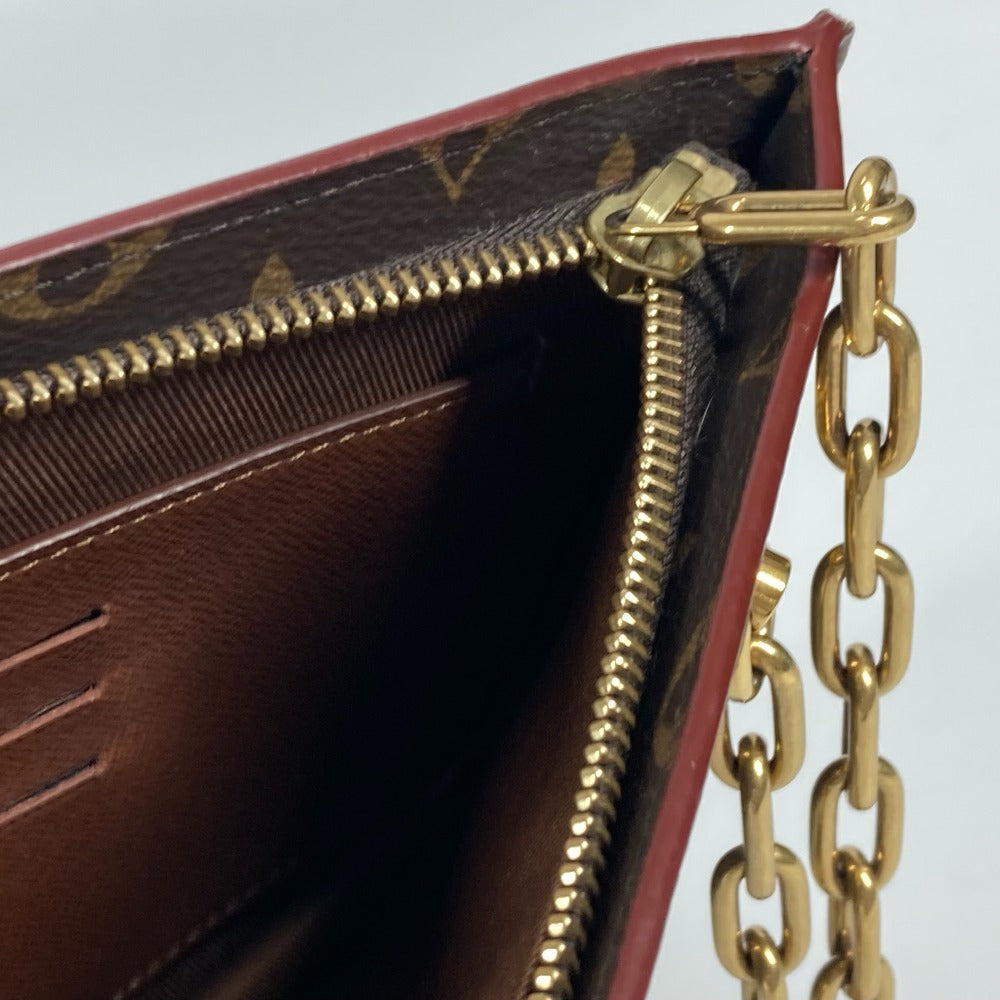 LOUIS VUITTON M55646 モノグラム チェーンクラッチ カバン ポーチ バッグ チェーン クラッチバッグ モノグラムキャンバス ユニセックス ブラウン - brandshop-reference