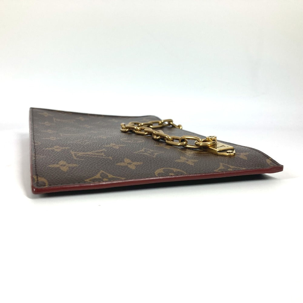 LOUIS VUITTON M55646 モノグラム チェーンクラッチ カバン ポーチ バッグ チェーン クラッチバッグ モノグラムキャンバス ユニセックス ブラウン - brandshop-reference