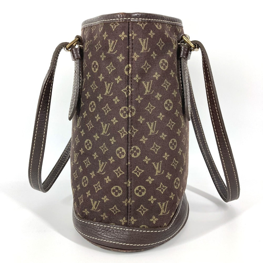 LOUIS VUITTON M95226 Monogram Mini Bucket PM Handbag Bag Shoulder Bucket Shoulder Bag Monogram Mini Canvas Ladies Fuzan Brown