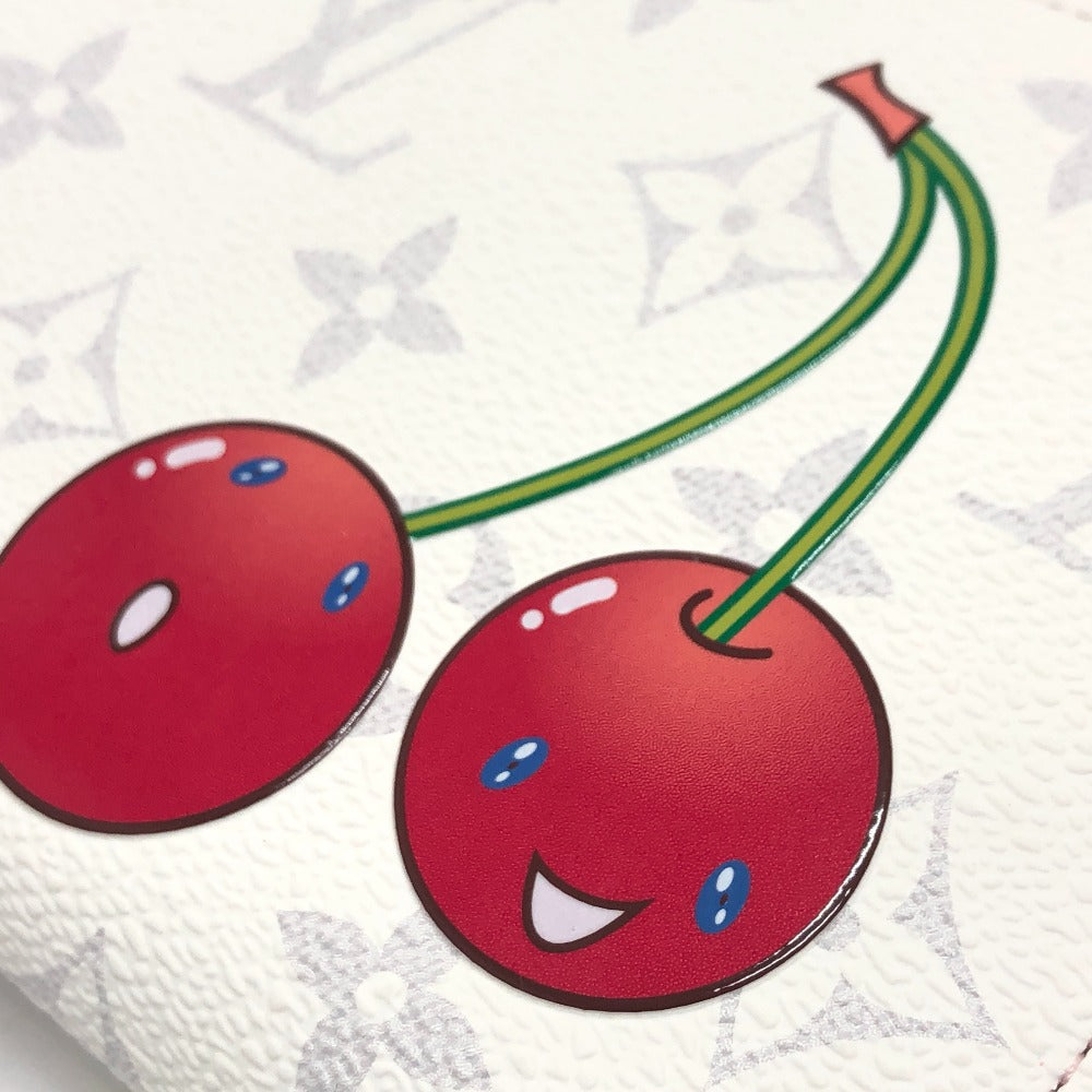 LOUIS VUITTON M14240 村上隆コラボ モノグラム LV × TM ジッピー・ウォレット 財布 ウォレット サクランボ チェリー 長財布 モノグラムキャンバス ユニセックス ホワイト - brandshop-reference