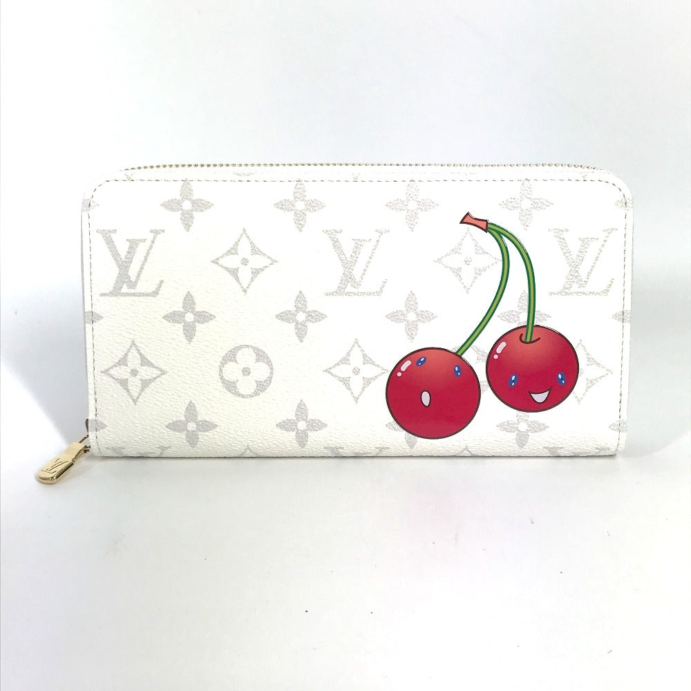 LOUIS VUITTON M14240 村上隆コラボ モノグラム LV × TM ジッピー・ウォレット ロングウォレット ラウンドファスナー 長財布 モノグラムキャンバス ユニセックス ホワイト - brandshop-reference