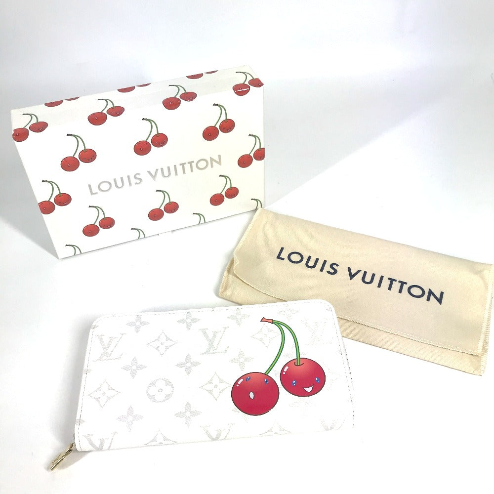 LOUIS VUITTON M14240 村上隆コラボ モノグラム LV × TM ジッピー・ウォレット ロングウォレット ラウンドファスナー 長財布 モノグラムキャンバス ユニセックス ホワイト - brandshop-reference