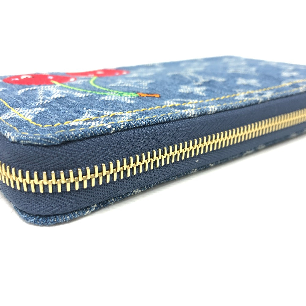 LOUIS VUITTON M23161 村上隆コラボ モノグラムデニム LV × TM ジッピー・ウォレット 財布 ウォレット サクランボ チェリー 長財布 ユニセックス ブルー - brandshop-reference