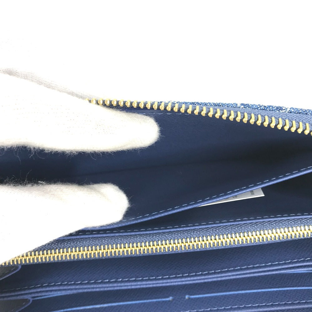LOUIS VUITTON M23161 村上隆コラボ モノグラムデニム LV × TM ジッピー・ウォレット ロングウォレット ラウンドファスナー 長財布 ユニセックス ブルー - brandshop-reference