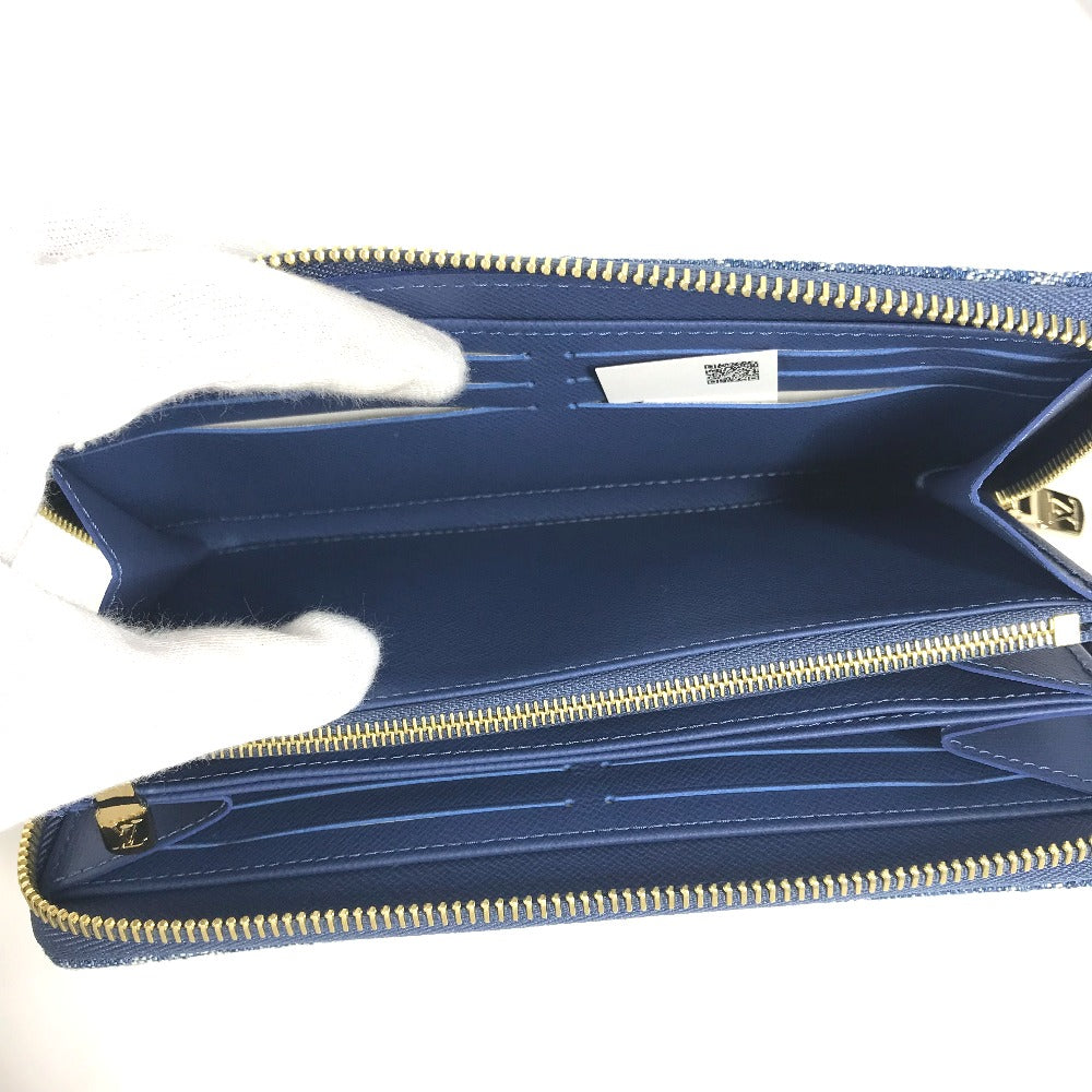 LOUIS VUITTON M23161 村上隆コラボ モノグラムデニム LV × TM ジッピー・ウォレット ロングウォレット ラウンドファスナー 長財布 ユニセックス ブルー - brandshop-reference