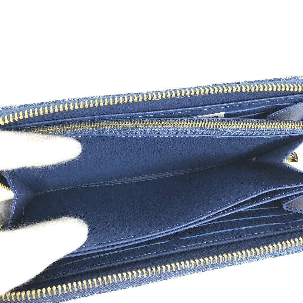 LOUIS VUITTON M23161 村上隆コラボ モノグラムデニム LV × TM ジッピー・ウォレット ロングウォレット ラウンドファスナー 長財布 ユニセックス ブルー - brandshop-reference