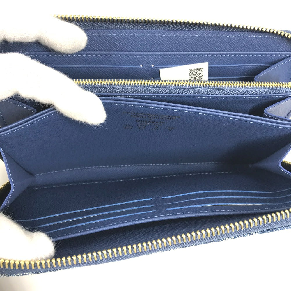 LOUIS VUITTON M23161 村上隆コラボ モノグラムデニム LV × TM ジッピー・ウォレット ロングウォレット ラウンドファスナー 長財布 ユニセックス ブルー - brandshop-reference