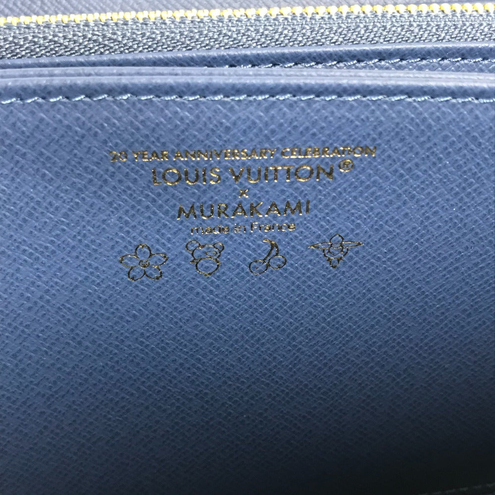 LOUIS VUITTON M23161 村上隆コラボ モノグラムデニム LV × TM ジッピー・ウォレット ロングウォレット ラウンドファスナー 長財布 ユニセックス ブルー - brandshop-reference