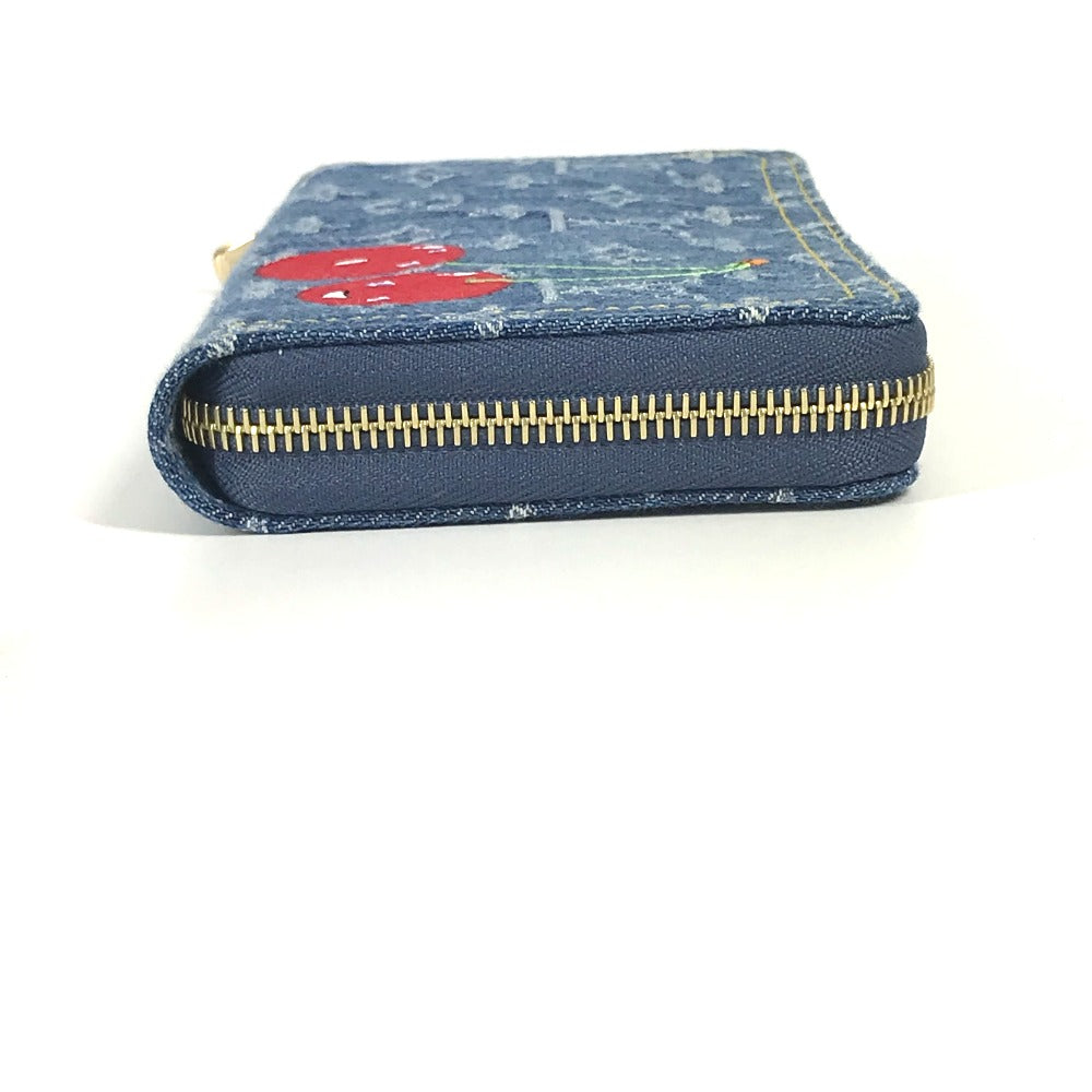LOUIS VUITTON M23161 村上隆コラボ モノグラムデニム LV × TM ジッピー・ウォレット ロングウォレット ラウンドファスナー 長財布 ユニセックス ブルー - brandshop-reference