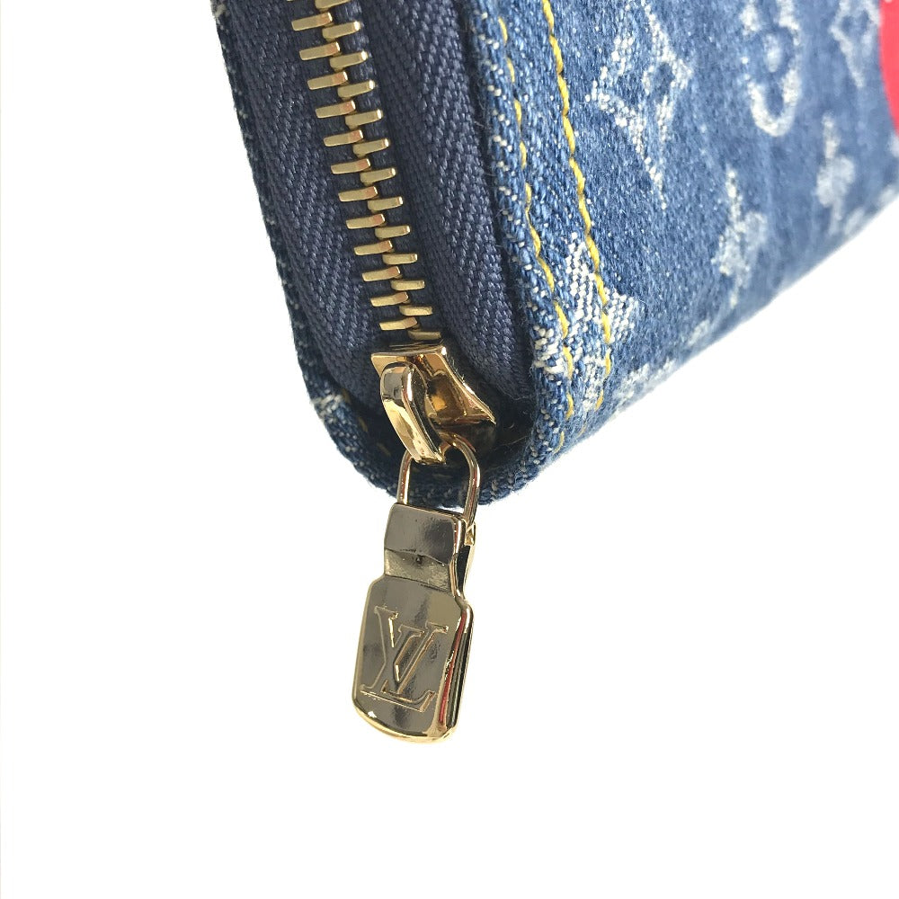 LOUIS VUITTON M23161 村上隆コラボ モノグラムデニム LV × TM ジッピー・ウォレット ロングウォレット ラウンドファスナー 長財布 ユニセックス ブルー - brandshop-reference