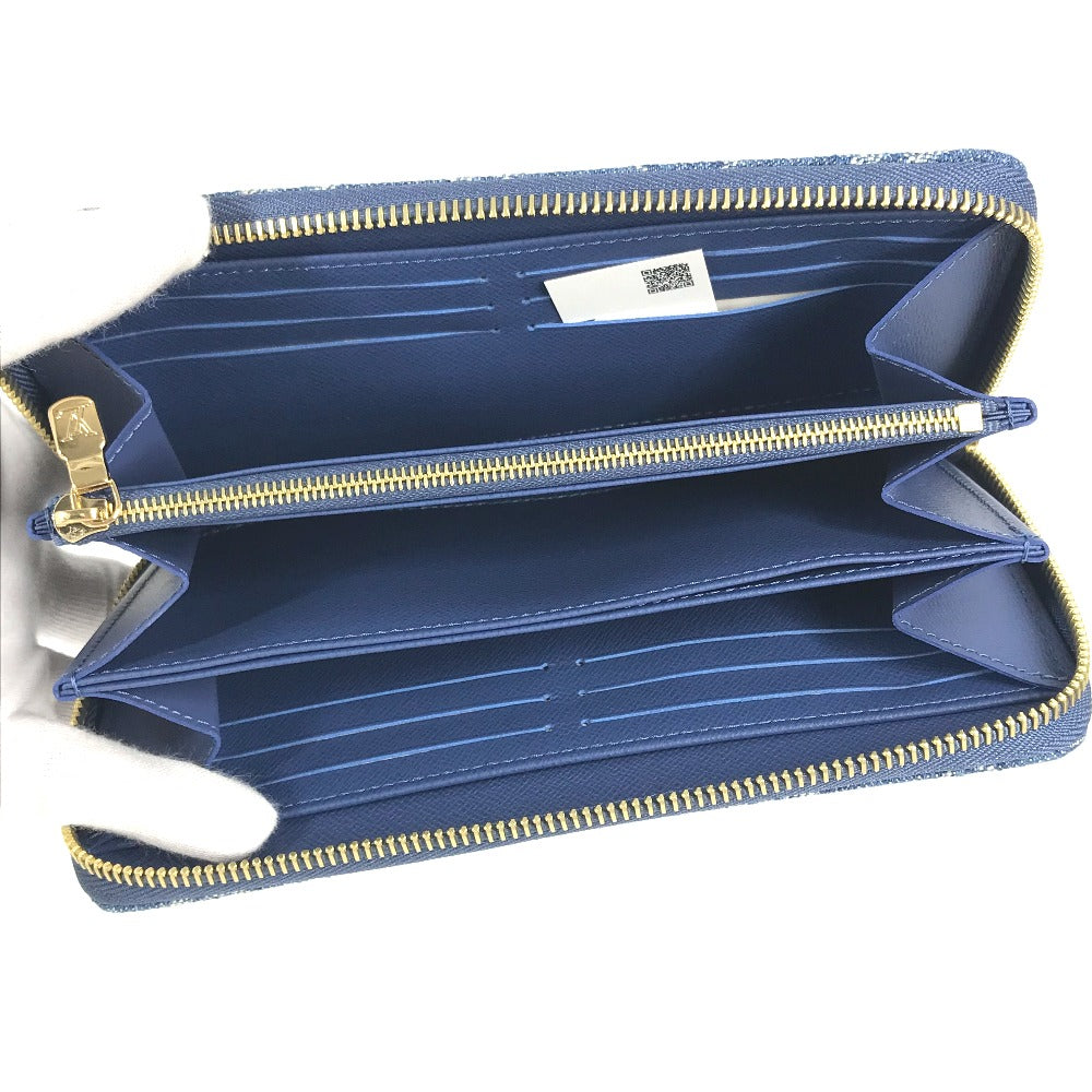 LOUIS VUITTON M23161 村上隆コラボ モノグラムデニム LV × TM ジッピー・ウォレット ロングウォレット ラウンドファスナー 長財布 ユニセックス ブルー