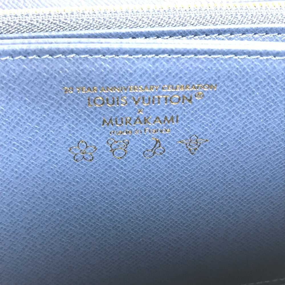 LOUIS VUITTON M23161 村上隆コラボ モノグラムデニム LV × TM ジッピー・ウォレット ロングウォレット ラウンドファスナー 長財布 デニム ユニセックス ブルー - brandshop-reference