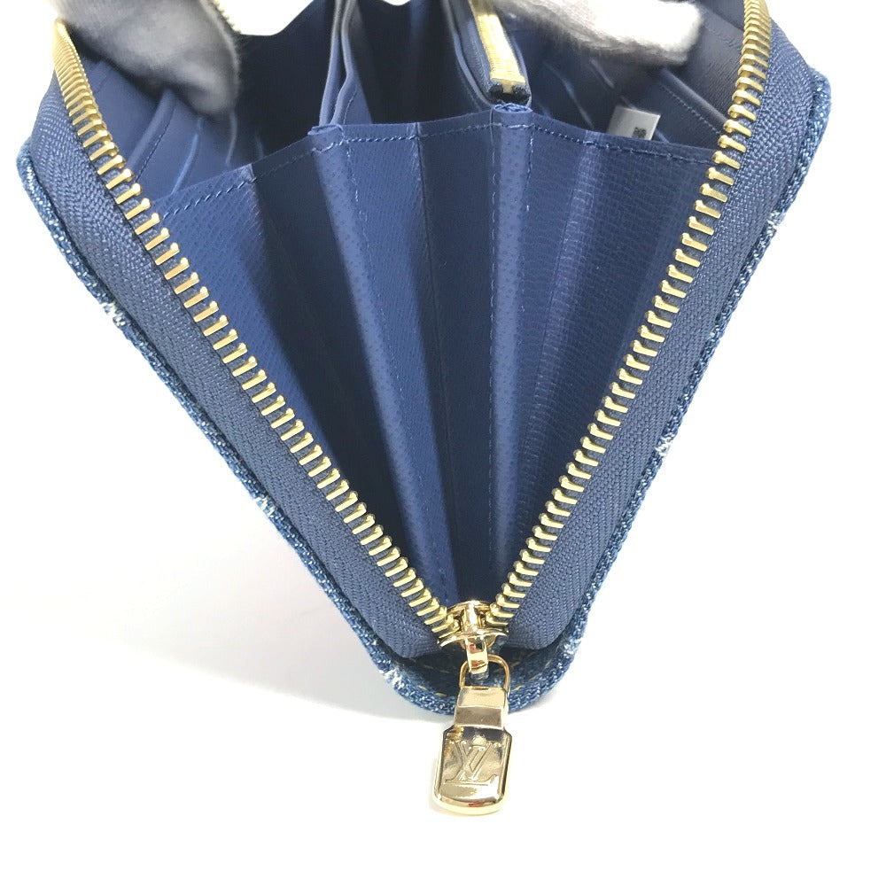 LOUIS VUITTON M23161 村上隆コラボ モノグラムデニム LV × TM ジッピー・ウォレット ロングウォレット ラウンドファスナー 長財布 デニム ユニセックス ブルー - brandshop-reference