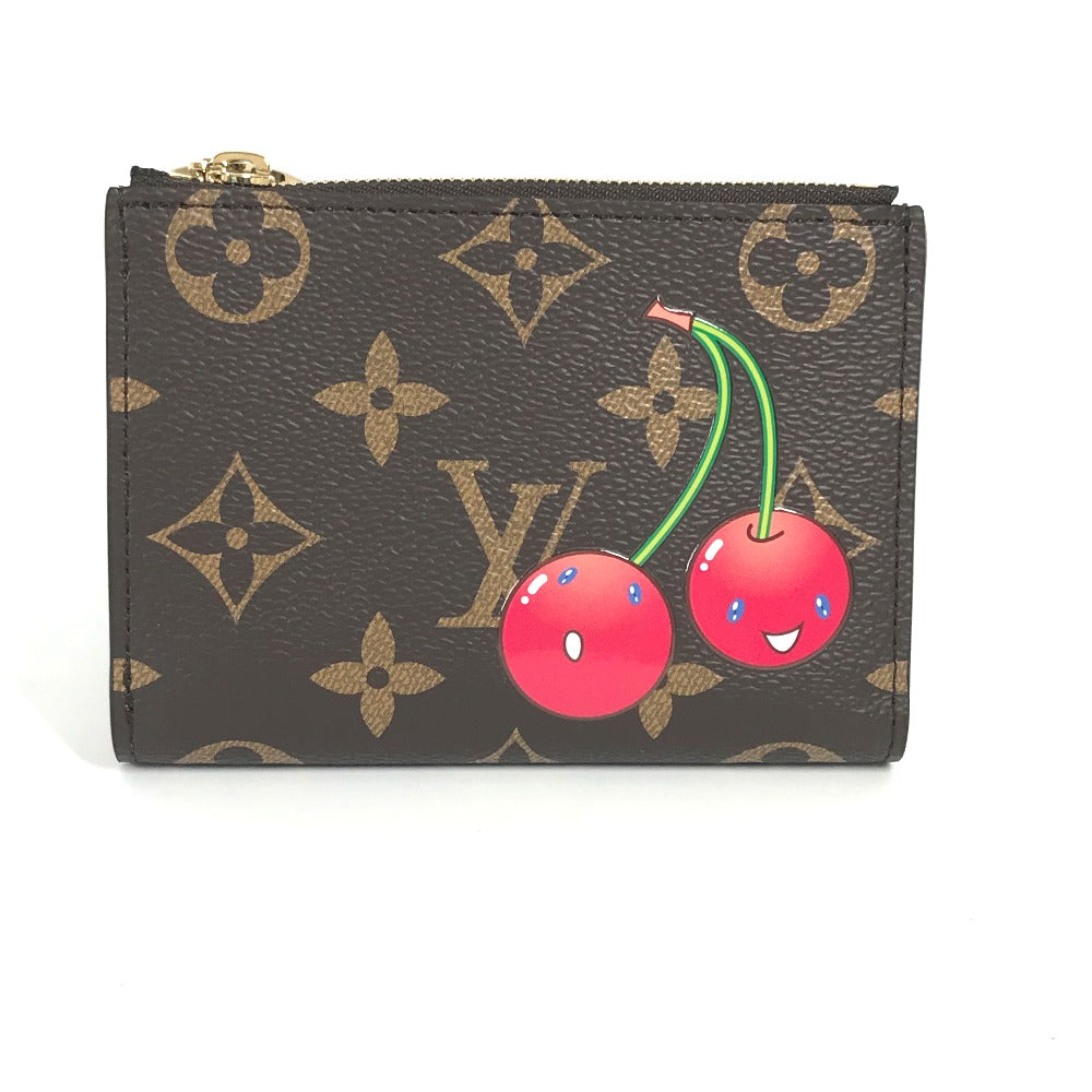 LOUIS VUITTON M13420 村上隆コラボ モノグラム LV × TM ポルトフォイユ・リサ コンパクトウォレット 2つ折り財布 モノグラムキャンバス ユニセックス ブラウン - brandshop-reference