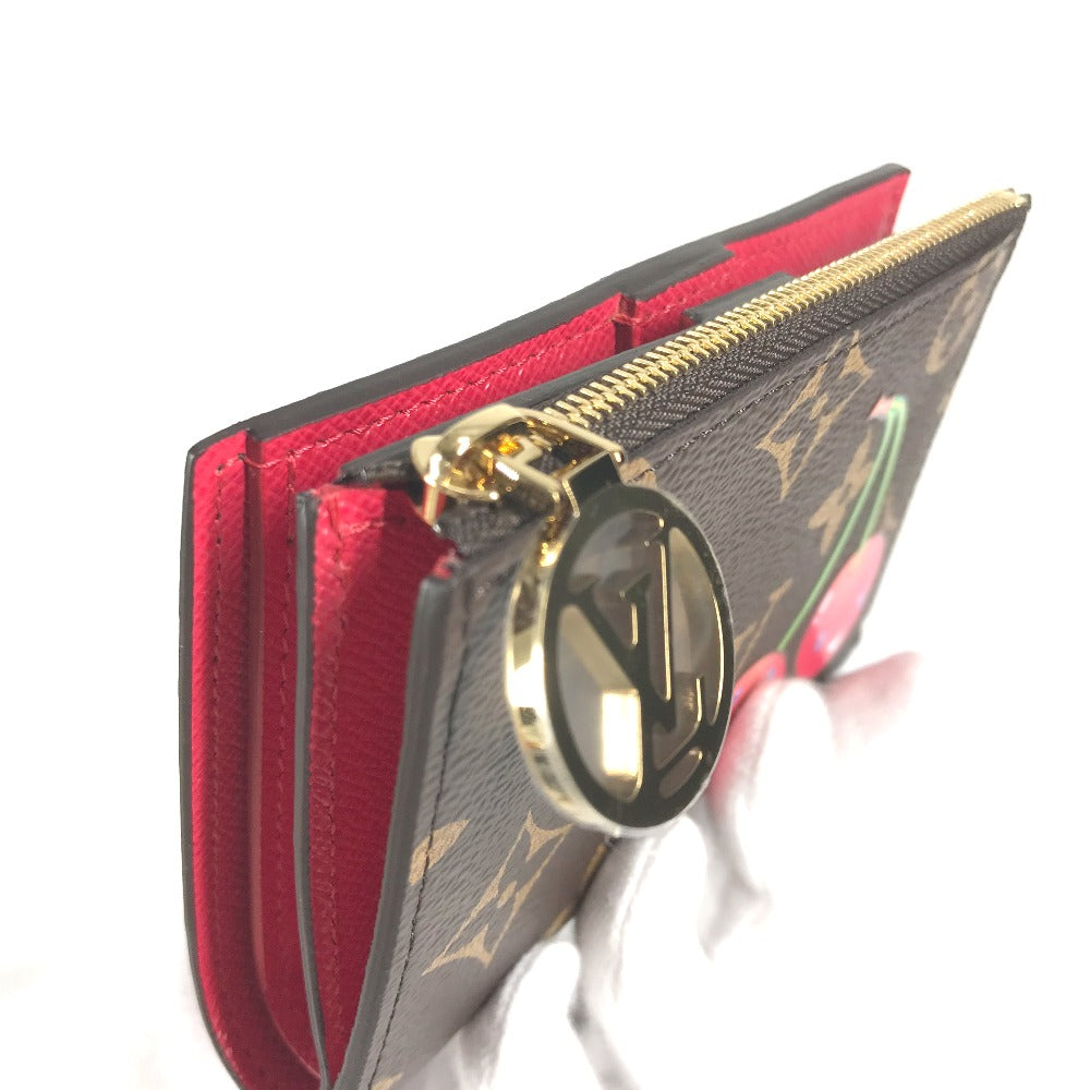 LOUIS VUITTON M13420 村上隆コラボ モノグラム LV × TM ポルトフォイユ・リサ コンパクトウォレット 2つ折り財布 モノグラムキャンバス ユニセックス ブラウン - brandshop-reference