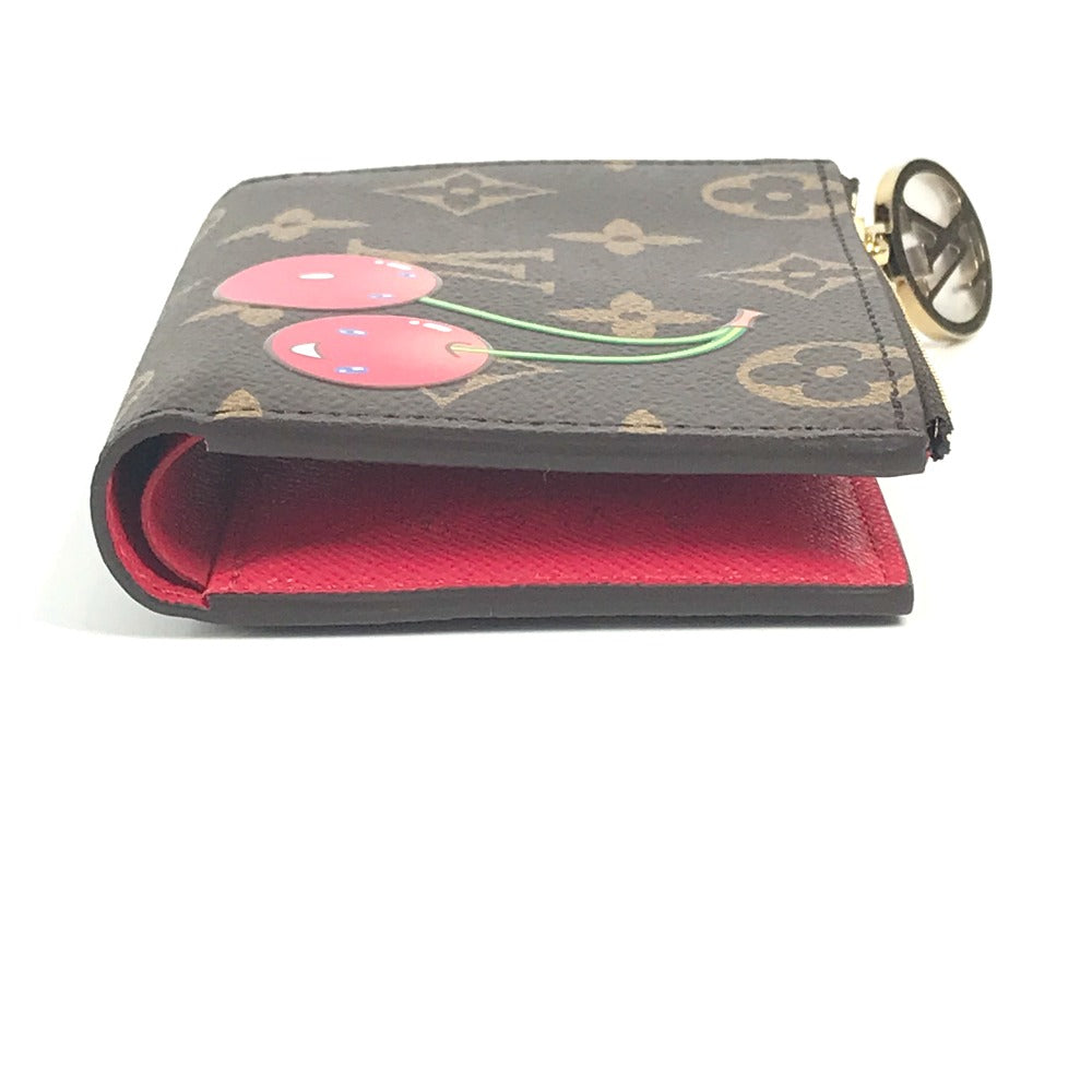 LOUIS VUITTON M13420 村上隆コラボ モノグラム LV × TM ポルトフォイユ・リサ コンパクトウォレット 2つ折り財布 モノグラムキャンバス ユニセックス ブラウン - brandshop-reference