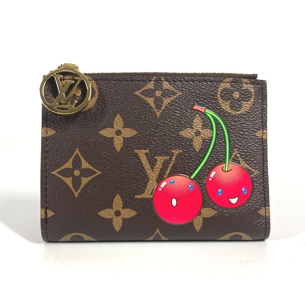 LOUIS VUITTON M13420 Takashi Murakami Collaboration Monogram LV × TM Portefeuille Lisa Cherry Cherry Compact Wallet Bifold Wallet Monogram Canvas Women's Brown