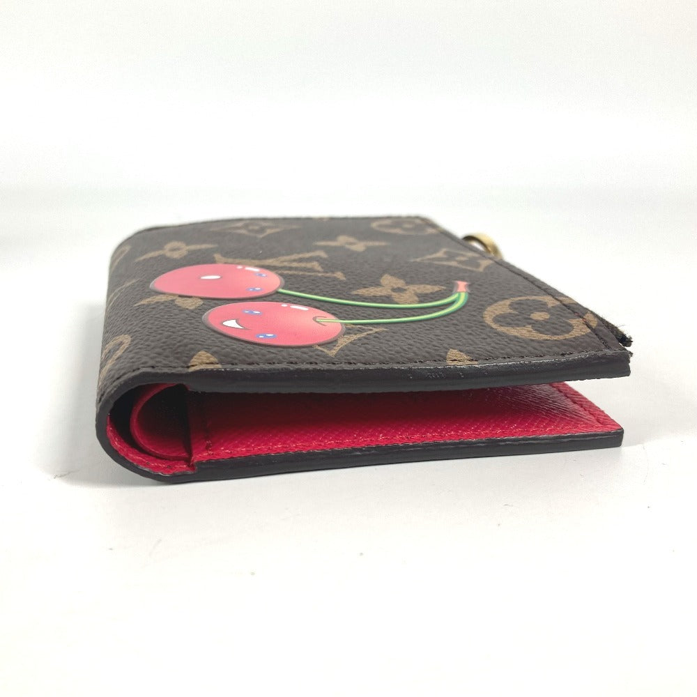 LOUIS VUITTON M13420 Takashi Murakami Collaboration Monogram LV × TM Portefeuille Lisa Cherry Cherry Compact Wallet Bifold Wallet Monogram Canvas Women's Brown