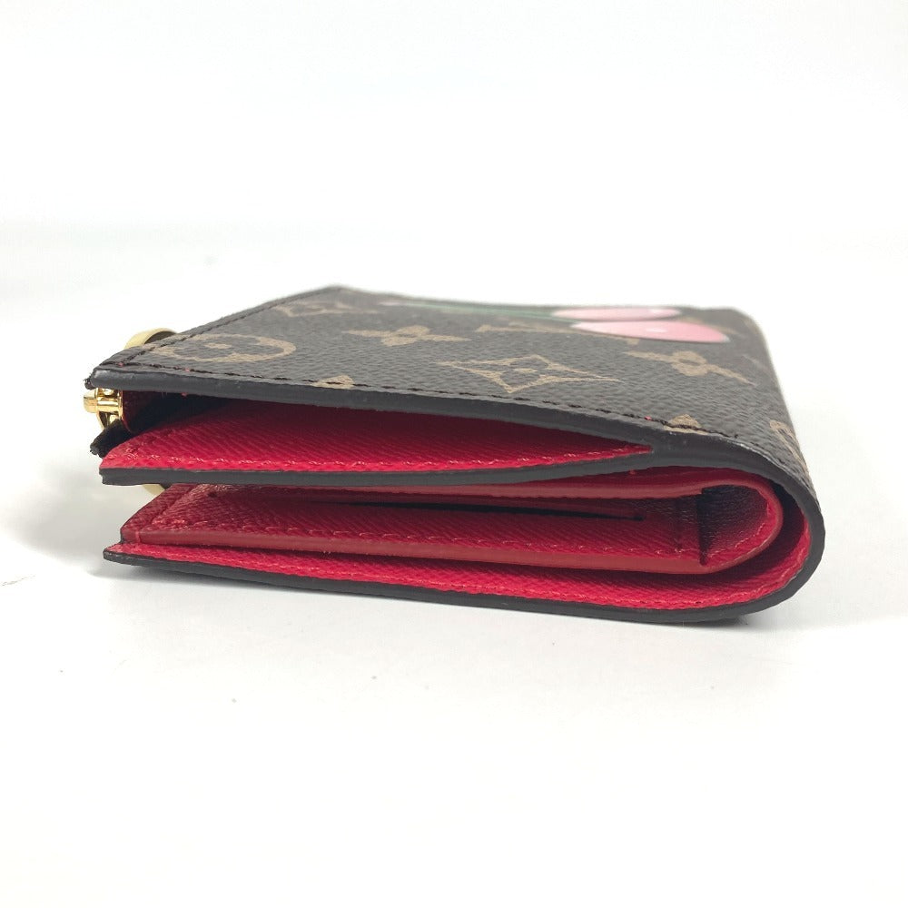 LOUIS VUITTON M13420 Takashi Murakami Collaboration Monogram LV × TM Portefeuille Lisa Cherry Cherry Compact Wallet Bifold Wallet Monogram Canvas Women's Brown