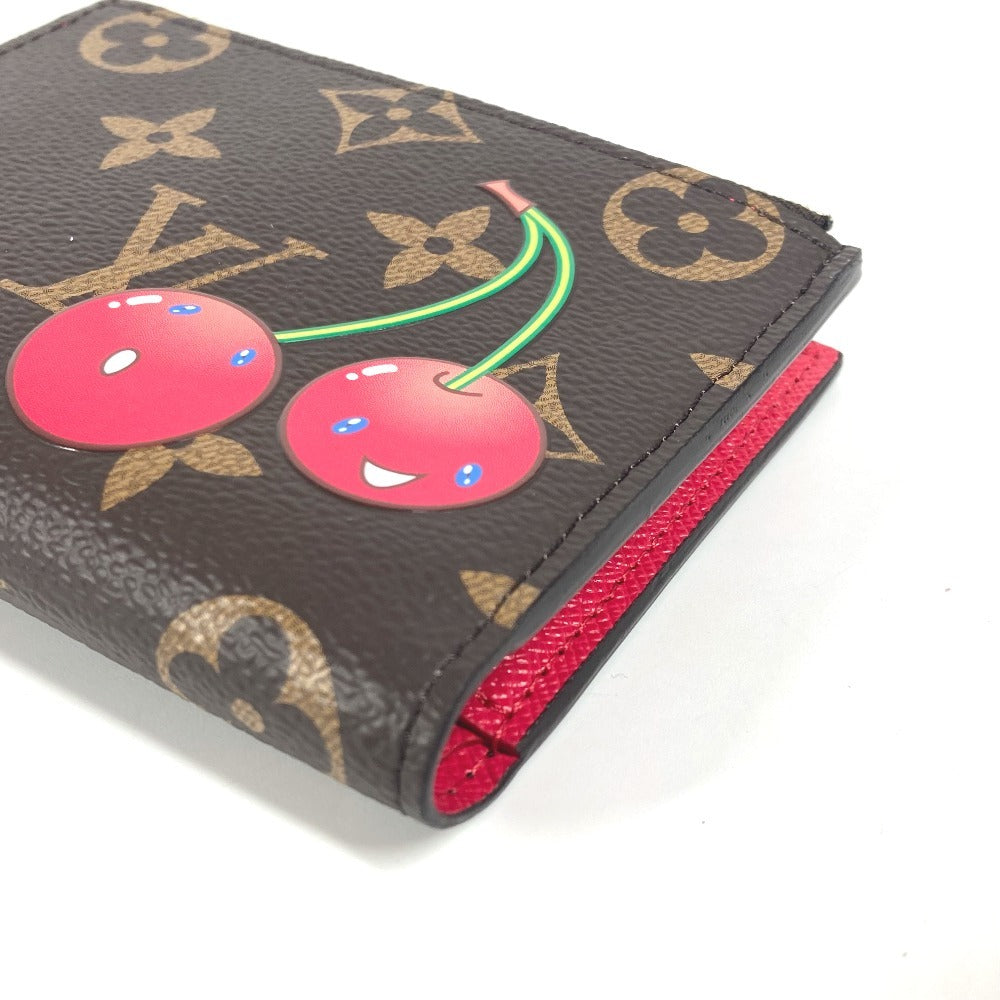 LOUIS VUITTON M13420 Takashi Murakami Collaboration Monogram LV × TM Portefeuille Lisa Cherry Cherry Compact Wallet Bifold Wallet Monogram Canvas Women's Brown