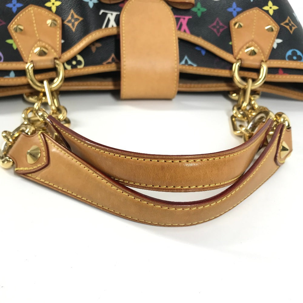 LOUIS VUITTON M40304 モノグラム マルチカラー アニーGM 肩掛け カバン トートバッグ Wチェーン リボン ショルダーバッグ モノグラムマルチカラーキャンバス レディース ノワール ブラック - brandshop-reference