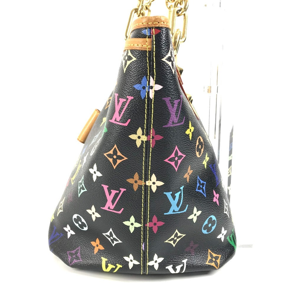 LOUIS VUITTON M40304 モノグラム マルチカラー アニーGM 肩掛け カバン トートバッグ Wチェーン リボン ショルダーバッグ モノグラムマルチカラーキャンバス レディース ノワール ブラック - brandshop-reference