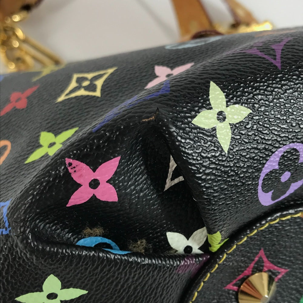 LOUIS VUITTON M40304 モノグラム マルチカラー アニーGM 肩掛け カバン トートバッグ Wチェーン リボン ショルダーバッグ モノグラムマルチカラーキャンバス レディース ノワール ブラック - brandshop-reference