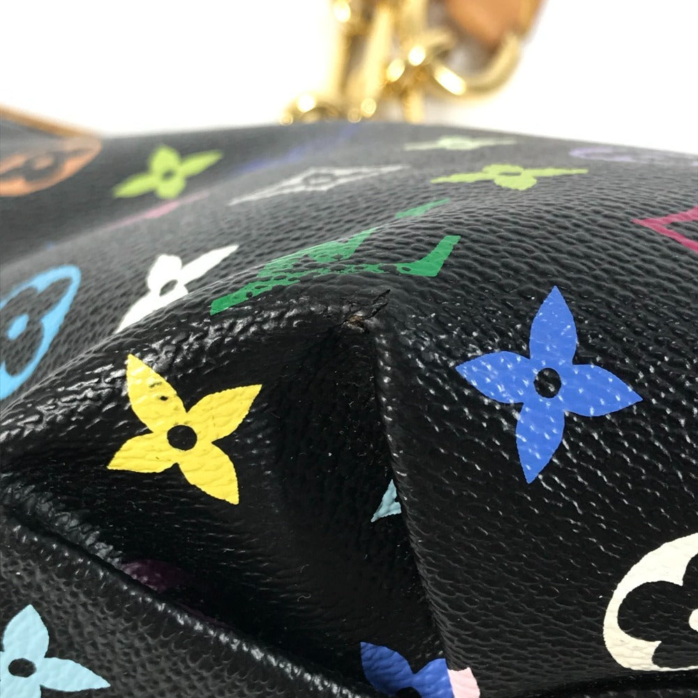 LOUIS VUITTON M40304 モノグラム マルチカラー アニーGM 肩掛け カバン トートバッグ Wチェーン リボン ショルダーバッグ モノグラムマルチカラーキャンバス レディース ノワール ブラック - brandshop-reference