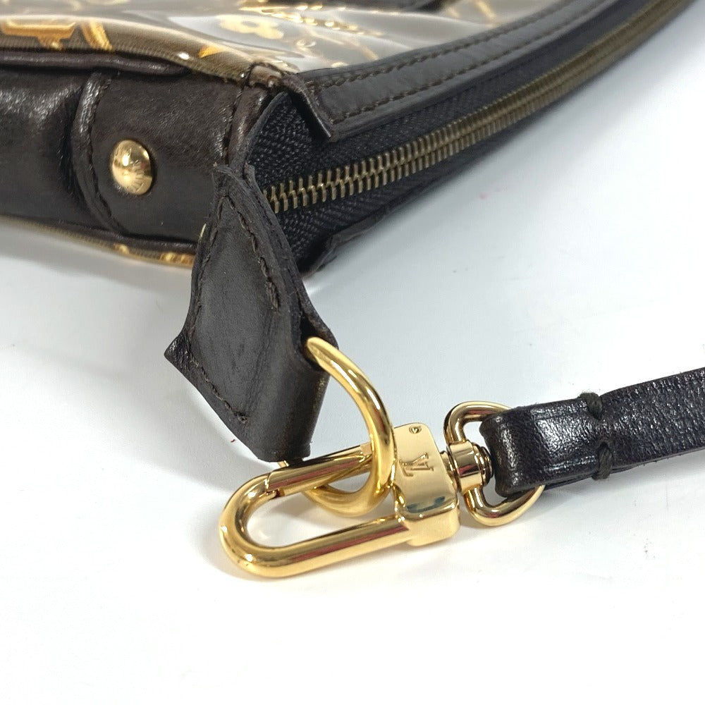 LOUIS VUITTON M95162 モノグラムチャーム ポシェット アクセソワール 肩掛け カバン チェーン柄 ポーチ ショルダーバッグ ビニール レディース ブラウン - brandshop-reference