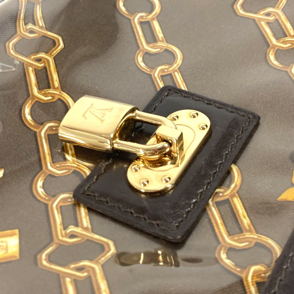 LOUIS VUITTON M95162 モノグラムチャーム ポシェット アクセソワール 肩掛け カバン チェーン柄 ポーチ ショルダーバッグ ビニール レディース ブラウン - brandshop-reference