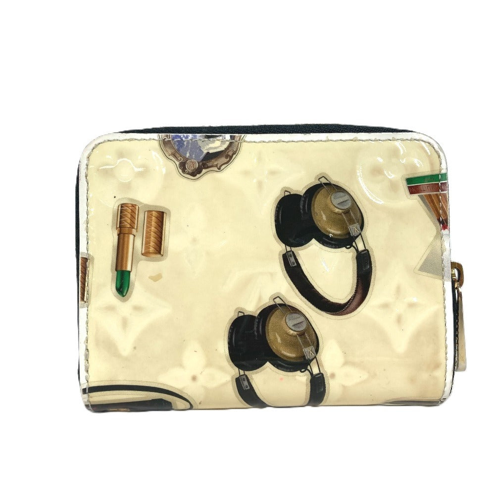 LOUIS VUITTON M50372 ニコラジェスキュール ジッピーコインパース ラウンドファスナー 財布 小銭入れ コインケース パテントレザー レディース ホワイト - brandshop-reference