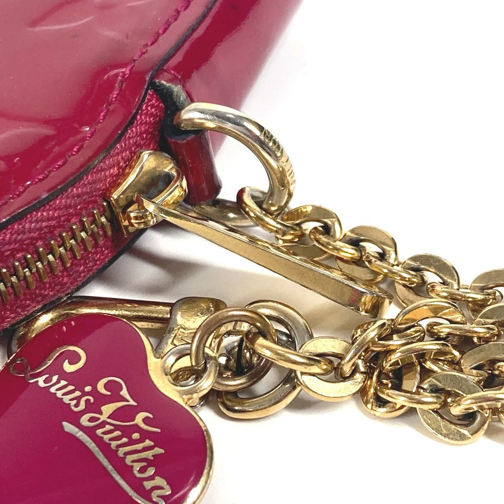 LOUIS VUITTON M90006 モノグラムヴェルニ ポルト モネ・クール 財布 小銭入れ ハート型 チェーン コインケース モノグラムヴェルニ レディース ローズアンディアン パープル - brandshop-reference