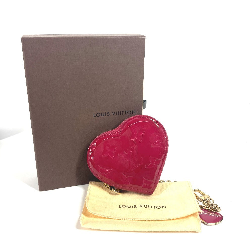 LOUIS VUITTON M90006 モノグラムヴェルニ ポルト モネ・クール 財布 小銭入れ ハート型 チェーン コインケース モノグラムヴェルニ レディース ローズアンディアン パープル - brandshop-reference