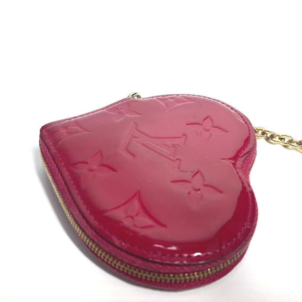 LOUIS VUITTON M90006 モノグラムヴェルニ ポルト モネ・クール 財布 小銭入れ ハート型 チェーン コインケース モノグラムヴェルニ レディース ローズアンディアン パープル - brandshop-reference