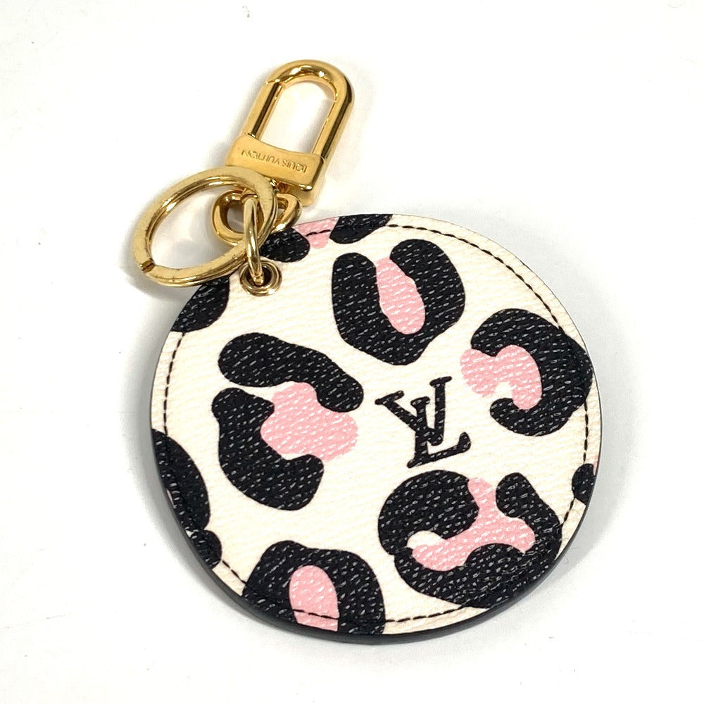 LOUIS VUITTON MP3070 ポルト クレ・イリュストレ ワイルド・アット・ハート バッグチャーム キーホルダー レザー ユニセックス ベージュ - brandshop-reference