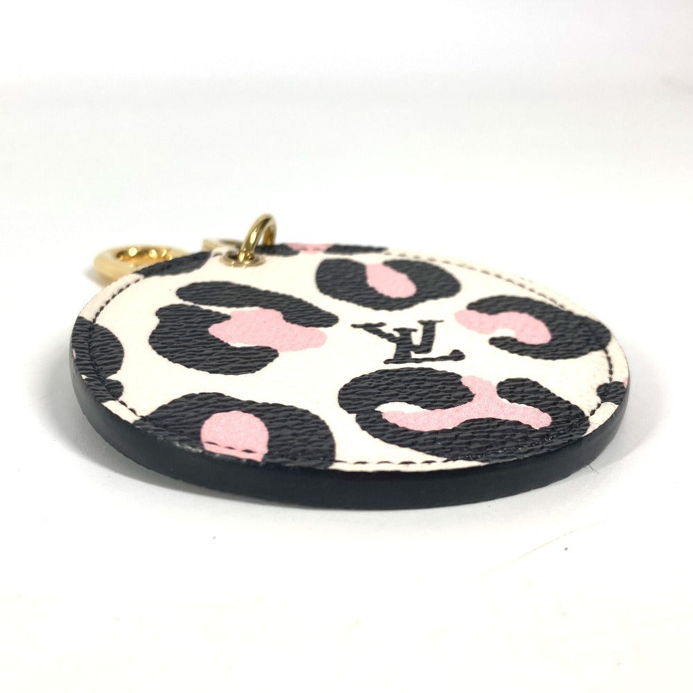 LOUIS VUITTON MP3070 ポルト クレ・イリュストレ ワイルド・アット・ハート バッグチャーム キーホルダー レザー ユニセックス ベージュ - brandshop-reference