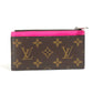 LOUIS VUITTON M82912 Monogram Coin Card Holder Wallet Compact Wallet Card Case Coin Case Monogram Canvas Women's Fuchsia Brown