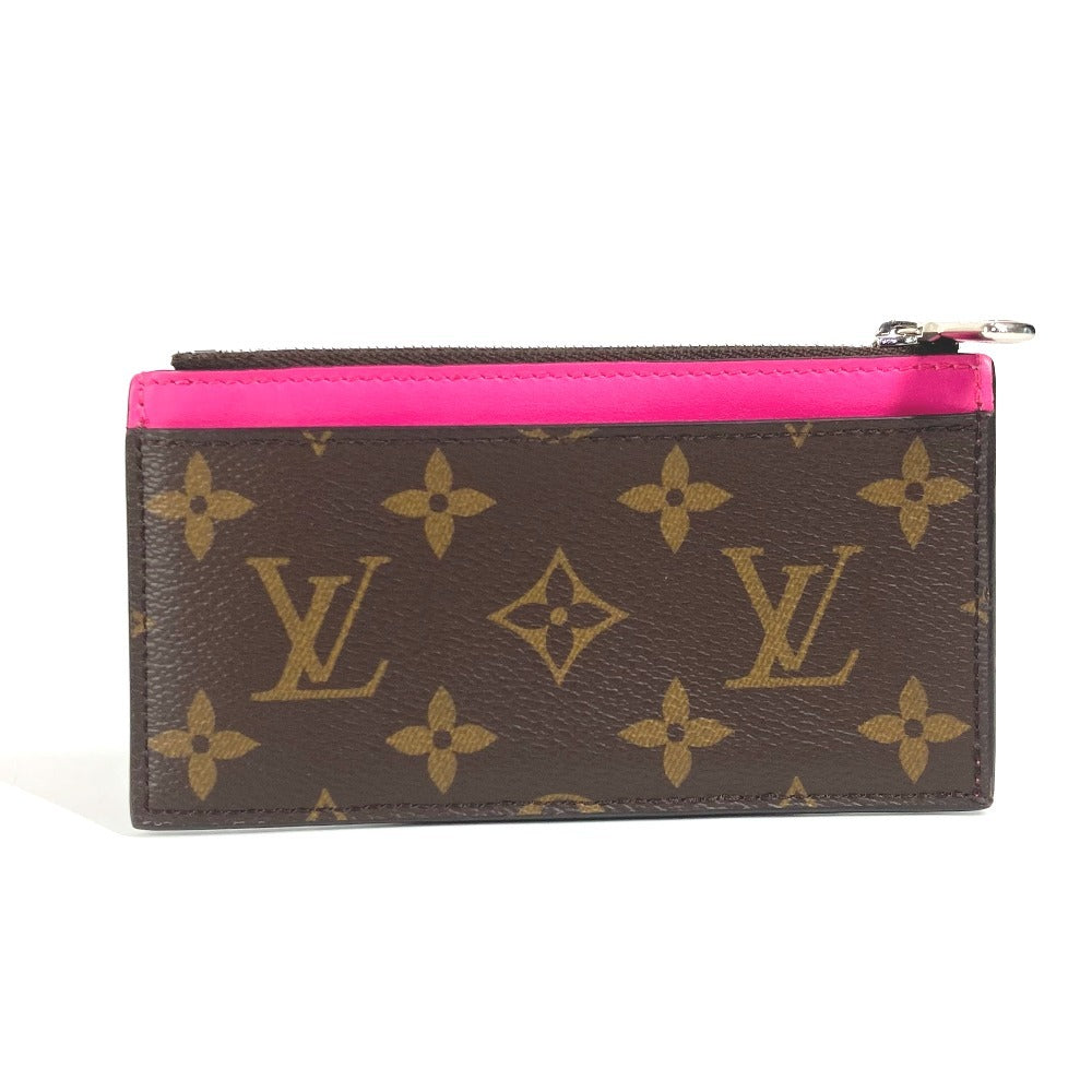 LOUIS VUITTON M82912 Monogram Coin Card Holder Wallet Compact Wallet Card Case Coin Case Monogram Canvas Women's Fuchsia Brown