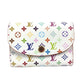 LOUIS VUITTON M13399 モノグラムマルチカラー LV × TM ポルトモネ・ロザリ 村上隆 コンパクトウォレット 2つ折り財布 モノグラムマルチカラーキャンバス レディース ホワイト - brandshop-reference