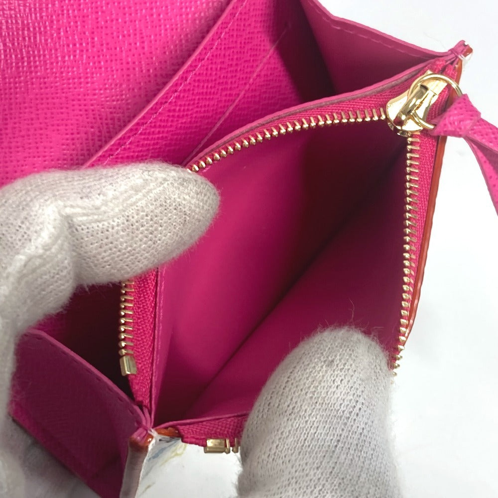 LOUIS VUITTON M13399 モノグラムマルチカラー LV × TM ポルトモネ・ロザリ 村上隆 コンパクトウォレット 2つ折り財布 モノグラムマルチカラーキャンバス レディース ホワイト - brandshop-reference