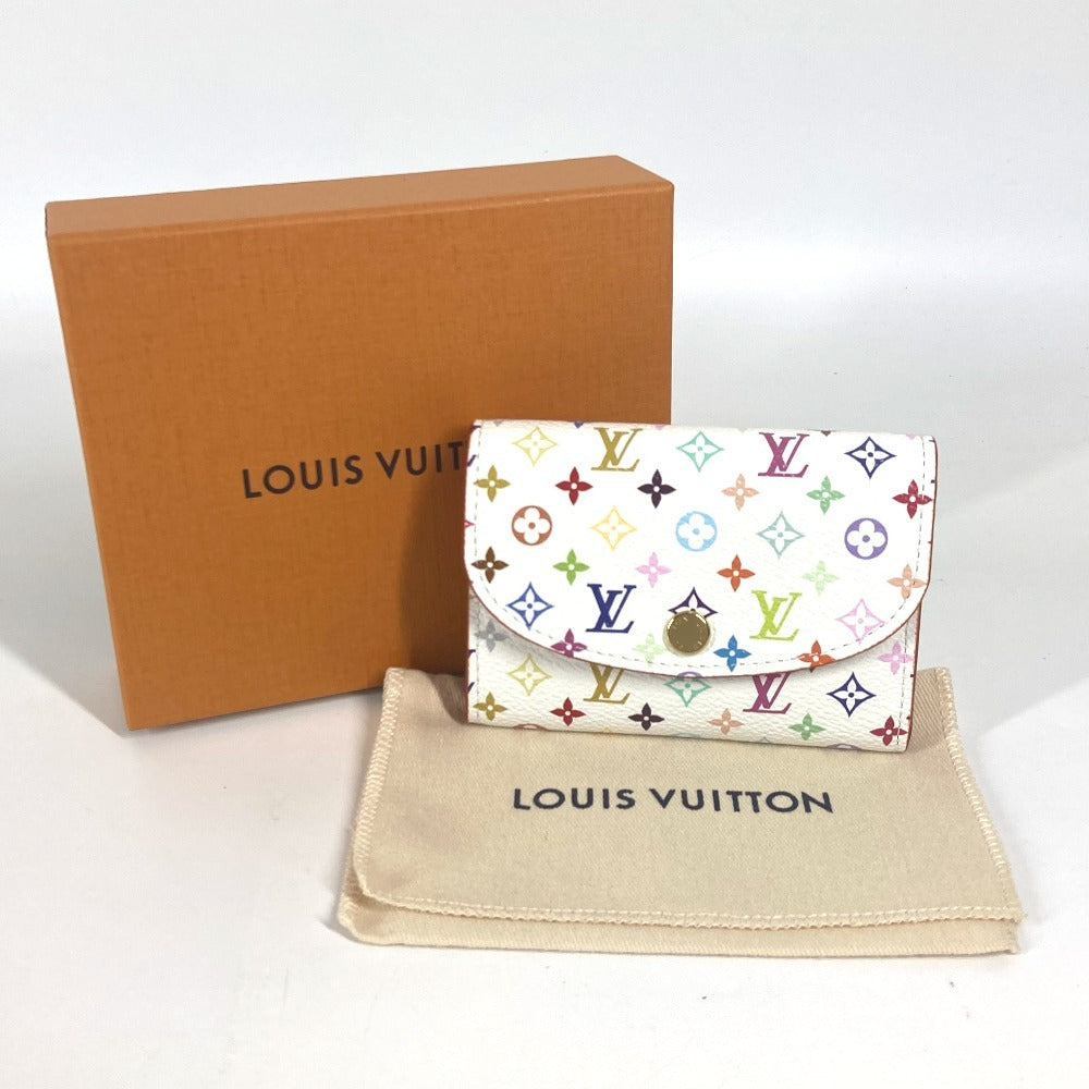 LOUIS VUITTON M13399 モノグラムマルチカラー LV × TM ポルトモネ・ロザリ 村上隆 コンパクトウォレット 2つ折り財布 モノグラムマルチカラーキャンバス レディース ホワイト - brandshop-reference