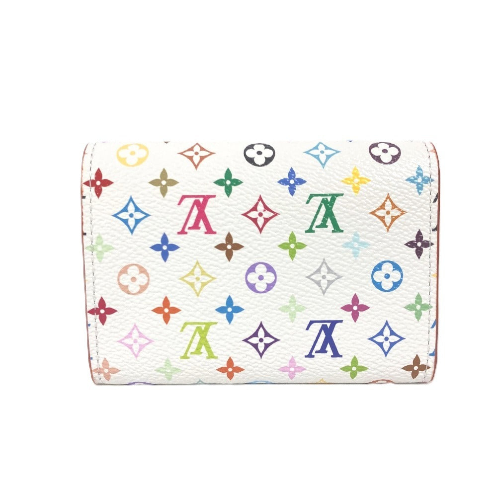 LOUIS VUITTON M13399 モノグラムマルチカラー LV × TM ポルトモネ・ロザリ 村上隆 コンパクトウォレット 2つ折り財布 モノグラムマルチカラーキャンバス レディース ホワイト - brandshop-reference