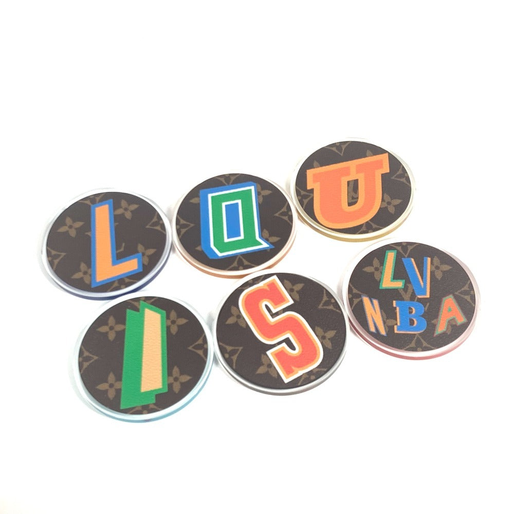 LOUIS VUITTON GI0662 モノグラム NBA コースター 6枚セット カトラリー インテリア 雑貨 プラスチック ユニセックス マルチカラー - brandshop-reference